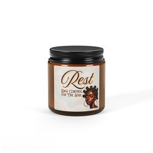 Scented Soy Candle (Multi-Size, Amber Jar)