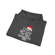 Load image into Gallery viewer, Funny Holiday Hoodie — &quot;I Can Get You on the Naughty List&quot;