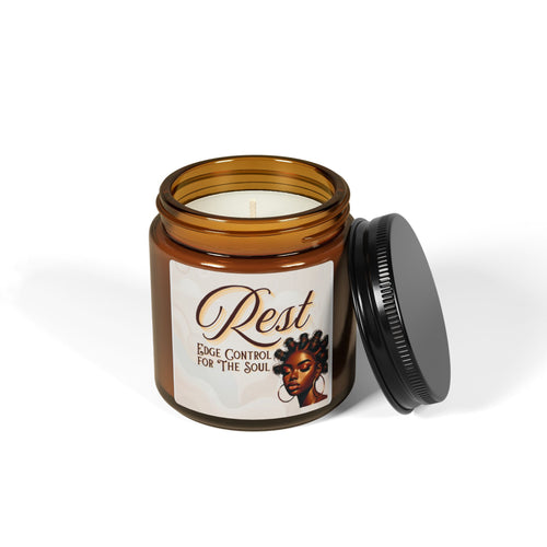 Scented Soy Candle (Multi-Size, Amber Jar)